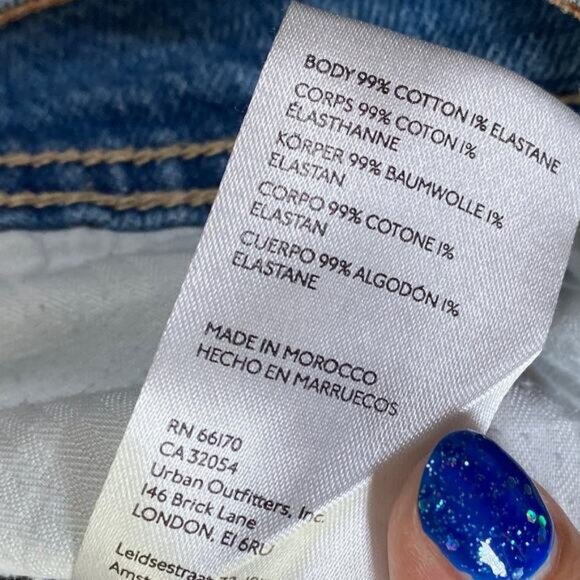 We The Free Womens Jeans Blue Denim Piper Crop Wide Leg Stretch 27 - Picture 6 of 12